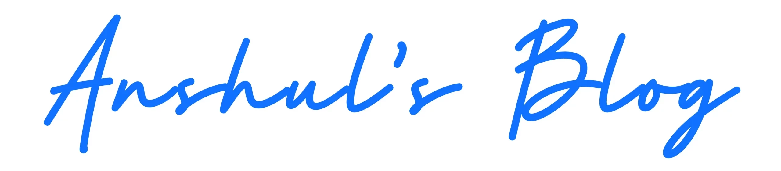 Anshul's Blog (White) Logo